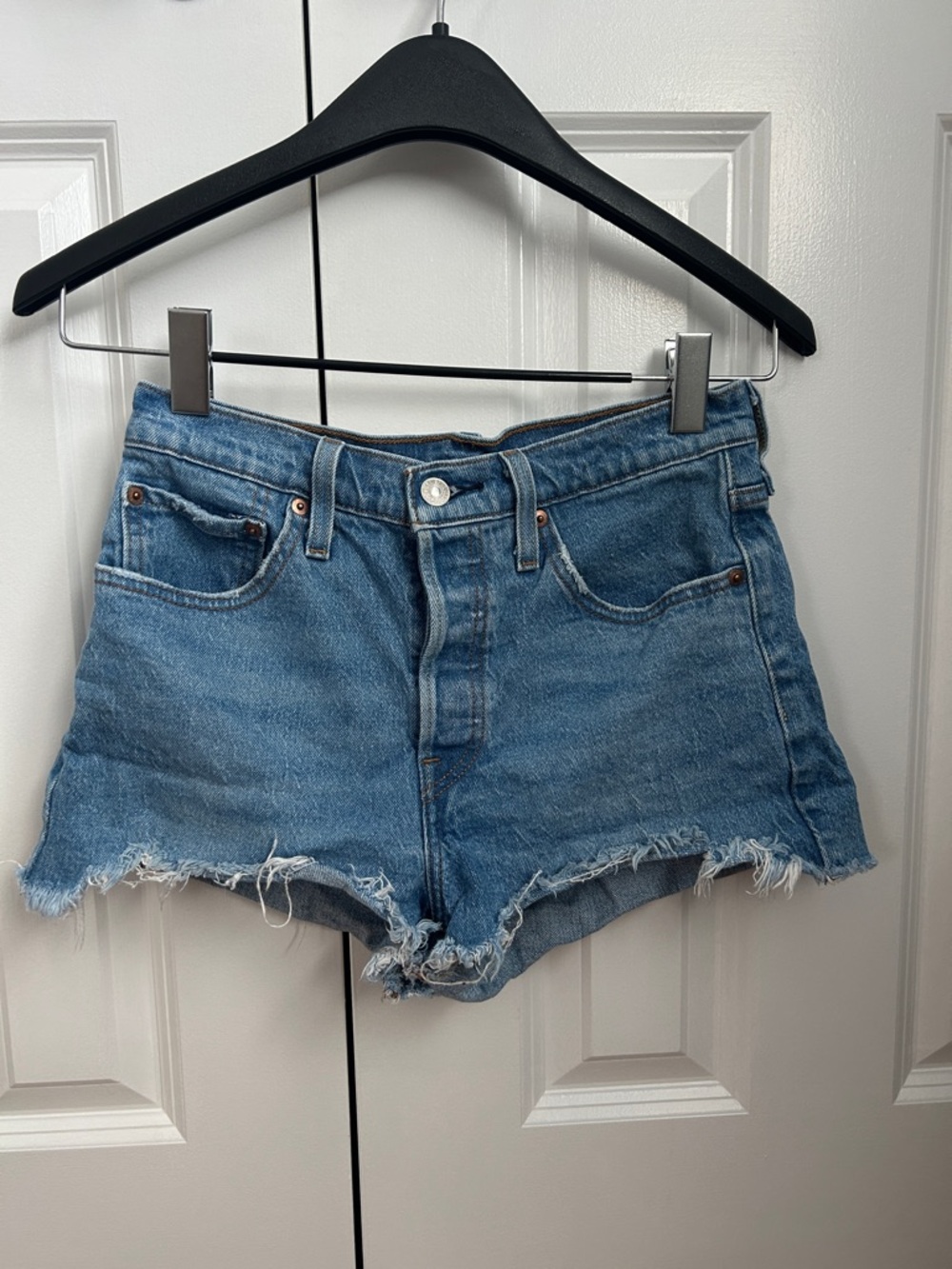 Levi's 501 Blue High-Rise Denim Shorts